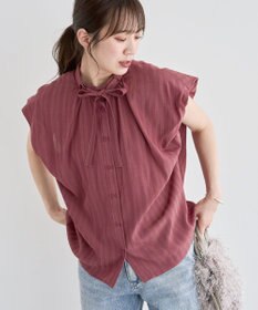 Green Parks ・ＥＬＥＮＣＡＲＥ　ＤＵＥ　ボウタイフレンチブラウス