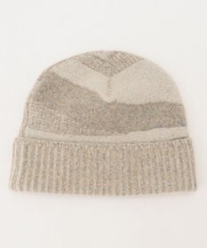 JOSEPH ABBOUD MOUNTAIN 【イタリア糸使用/軽量】ブークレーカモフラージュ ニット帽