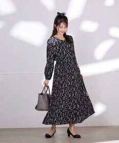 Tiaclasse L 【洗える・新色追加】パフスリーブプリーツワンピース