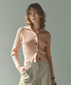 UNFILO 襟付きクロップドカーディガン