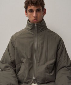 ATON MAT AIRY NYLON | ウールパテッドスタンドジャケット - UNISEX