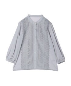 earth music&ecology フロントレースシフォンブラウス