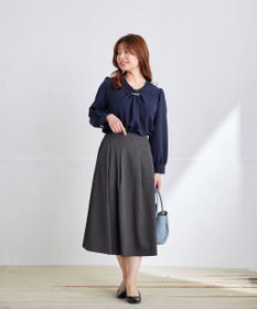 Tiaclasse 【洗える】メランジツイルフレアスカート