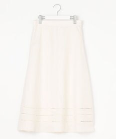 自由区 【XSサイズ～/洗える/セット可】エンブロイダリーリネン フレアスカート