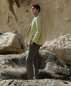 JOSEPH ABBOUD 【キングサイズ・ウエストも伸びる！/ストレッチ】ミックスリネンシャンブレーパンツ