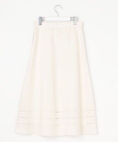 自由区 【XSサイズ～/洗える/セット可】エンブロイダリーリネン フレアスカート