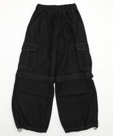 WEGO 【ウエストゴム/2WAY】2WAYデニムカーゴパンツ