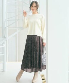 ANY SIS 【洗える】シャイニードットギャザー スカート