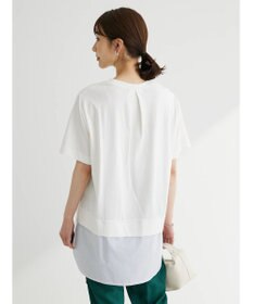 Green Parks 布帛レイヤー半袖チュニック