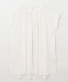 ANY 【洗える】シャーリングチュニック ブラウス