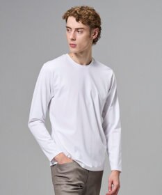 JOSEPH HOMME 新色追加【高機能素材】ハイゲージベアスムース　クルーネック長袖Ｔシャツ