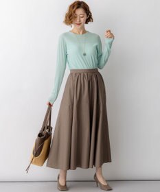 23区 L 【先行予約】ナイロンコットンタフタ フレアスカート