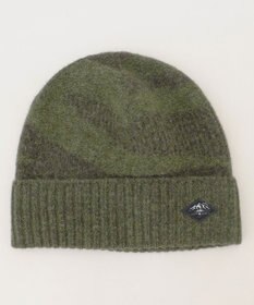JOSEPH ABBOUD MOUNTAIN 【イタリア糸使用/軽量】ブークレーカモフラージュ ニット帽