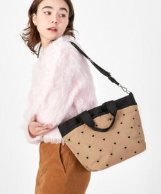 LeSportsac BUCKET TOTE/モカブラックハートエンブロイダリー