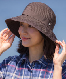 J.PRESS LADIES 【WEB限定カラーあり・春夏のお出かけに・畳める】ブレードHAT ダークブラウン系