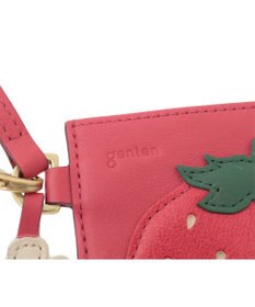 genten フルーツマーケット はみ出しパスケース「いちご」