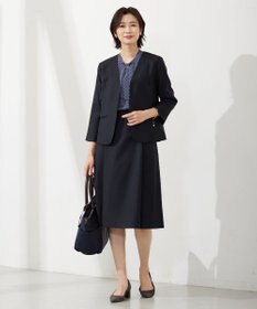 J.PRESS LADIES 【セットアップ対応・洗える・UVケア・速乾】 OXIJEWELストレッチ スカート