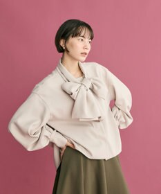 #Newans 【洗濯機可】ビックリボンパウダリーブラウス