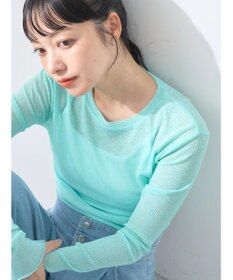 earth music&ecology シアーリブロゴ刺繍プルオーバー