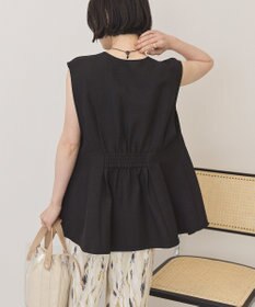 AMERICAN HOLIC 【イージーケア】リネンライクペプラムベスト