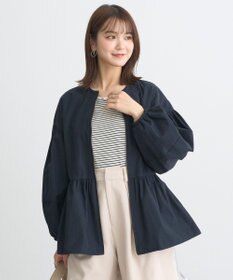 earth music&ecology 撥水ペプラムジップブルゾン