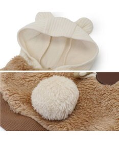 PET PARADISE ペットパラダイス くまちゃん もこもこ パーカー 小型犬