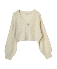 earth music&ecology ポコポコヤーンショートカーディガン