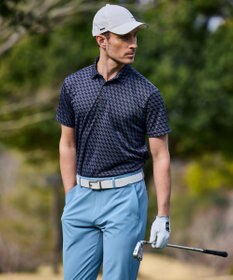 ZERO HALLIBURTON 【吸水速乾・UVケア】 ZHモノグラムジャガードポロシャツ ZHG-M5S6 82951