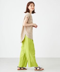 SHARE PARK LADIES ライトタッチ裾テールロゴTシャツ