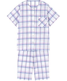 ワコール／睡眠科学 パジャマ 5分袖 半袖 7分丈 綿混(本体) 上下セット 前開き レディース YDT142 睡眠科学／ワコール