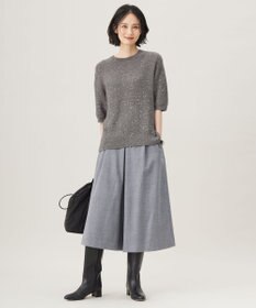 自由区 【アンサンブル対応・洗える】スパンコールプルオーバー ニット