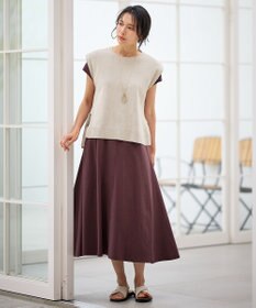 ANY 【洗濯機可】フレンチスリーブワンピース