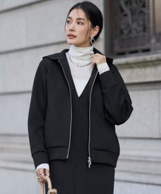 ICB 【WEB限定カラーあり】ソフトダンボール ジップアップ フーディ ブラック