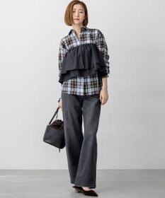 23区 【WEB限定】シャーリング チェック シャツ