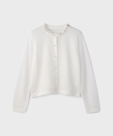 GRACE CONTINENTAL ラメフェザ－ニットカーディガン