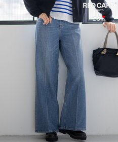 23区 【滝沢眞規子さん着用/RED CARD TOKYO×23区】 センタープレス デニム ワイド パンツ ライトブルー系