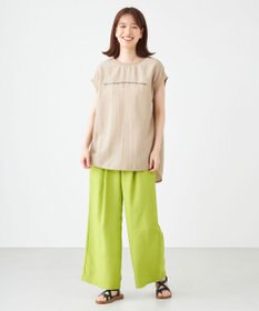 SHARE PARK LADIES ライトタッチ裾テールロゴTシャツ