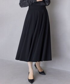 組曲 【ご好評につき追加予約 / 加藤ローサさん着用】ハンサムツイルフレア スカート ブラック系