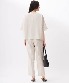 自由区 【カタログ掲載・セットアップ対応・接触冷感・UVカット・洗える】ライトリネンライクテーパード パンツ