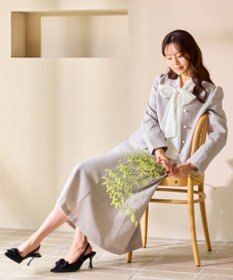 Feroux 【先行予約】パール釦ペプラムジャケット×スカート セットアップ