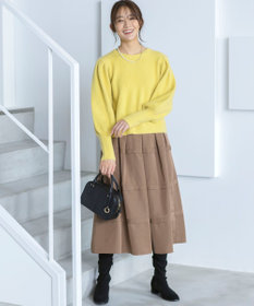 組曲 フリルタフタ フレアスカート