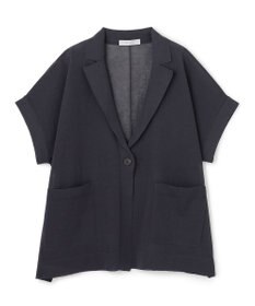 UNFILO シアーフォルムニット ジャケットジレ チャコール