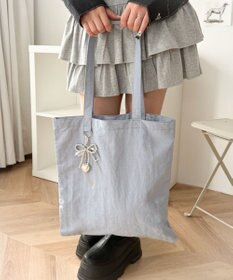 WEGO チャーム付きA4トートバッグ