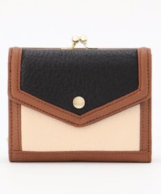 UNBILLION ペルケ perche トリミング配色外ガマ二つ折り財布