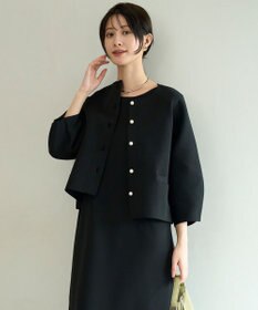 UNFILO L BEAUTY FORM KNIT パールボタン カーディガン