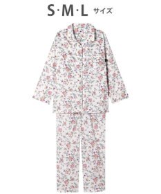 WACOAL ワコール_リラックス＆スリープ パジャマ 綿100%(本体) サテン 長袖 長ズボン ミントン レディース NDX555 /ワコール