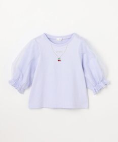 ANY KIDS チュール袖 七分Tシャツ