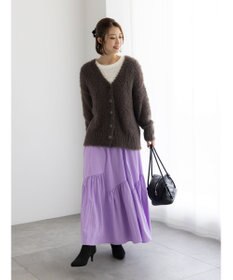 Te chichi マットタフタバイヤスティアードスカート