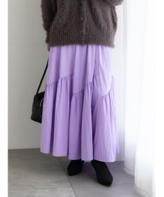 Te chichi マットタフタバイヤスティアードスカート