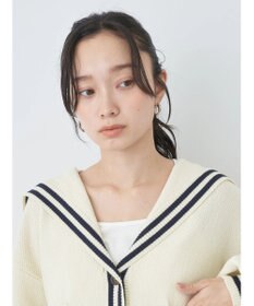 earth music&ecology セーラーニットカーディガン